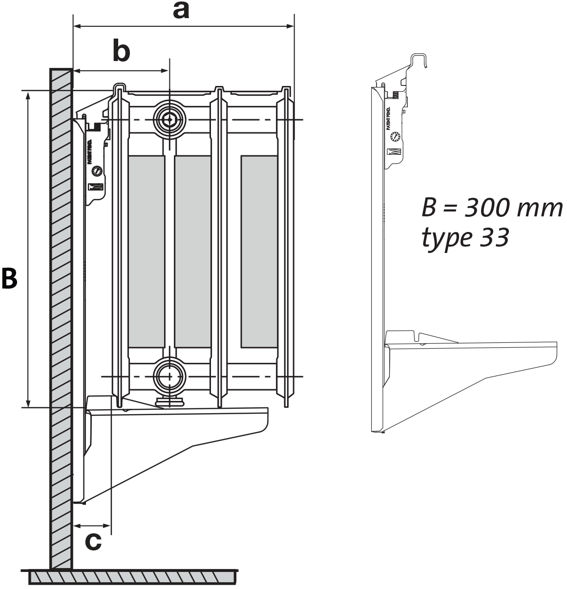 Radson radiateur compact type 22 hauteur 600 largeur 1200